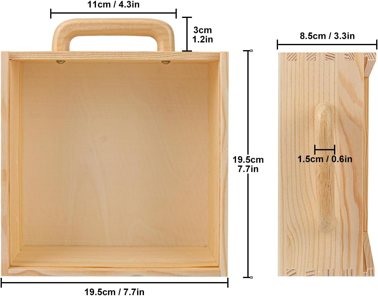 Holzbox aus Kiefernholz – Unbehandelt mit Schiebedeckel