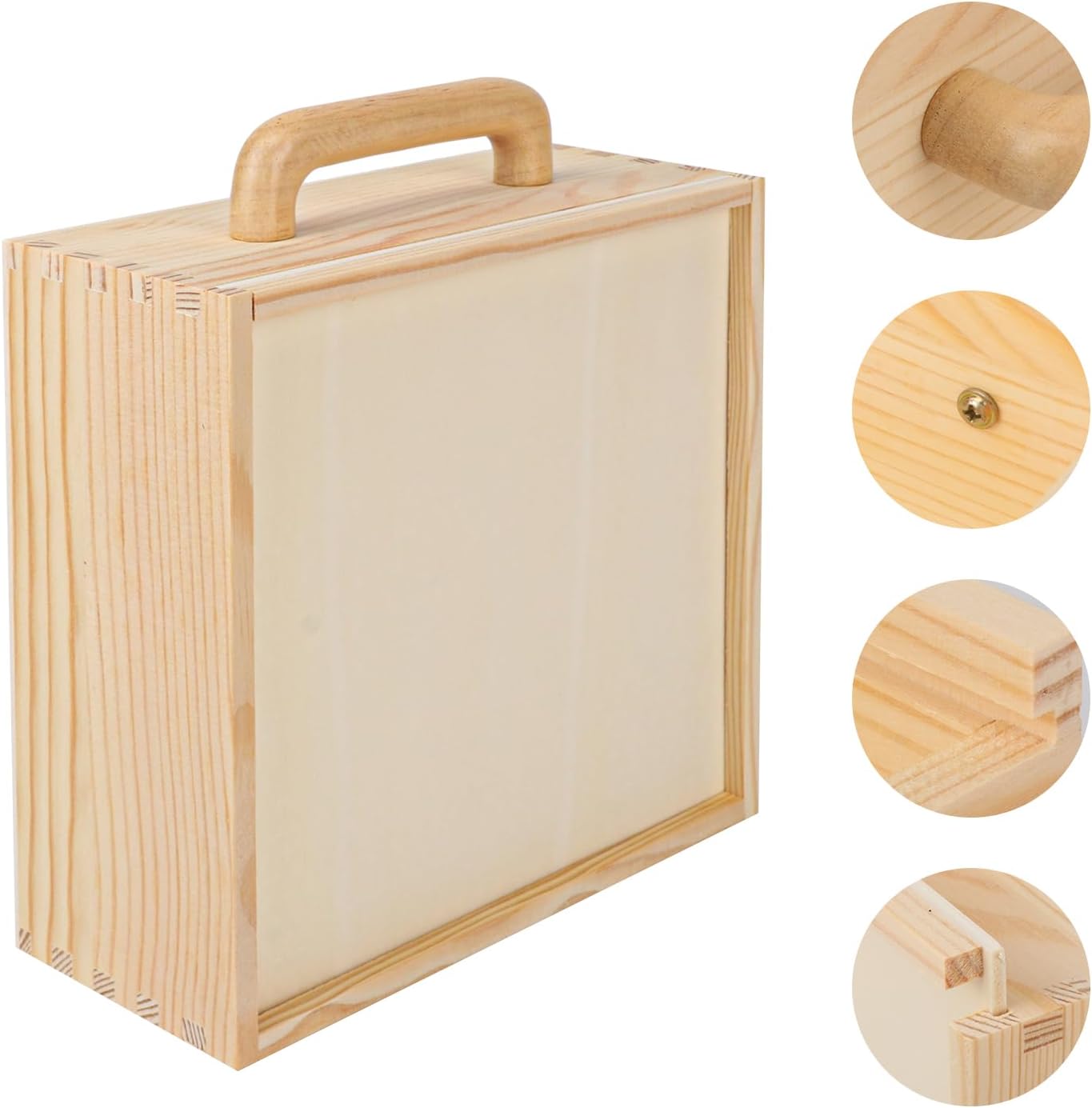 Holzbox aus Kiefernholz – Unbehandelt mit Schiebedeckel