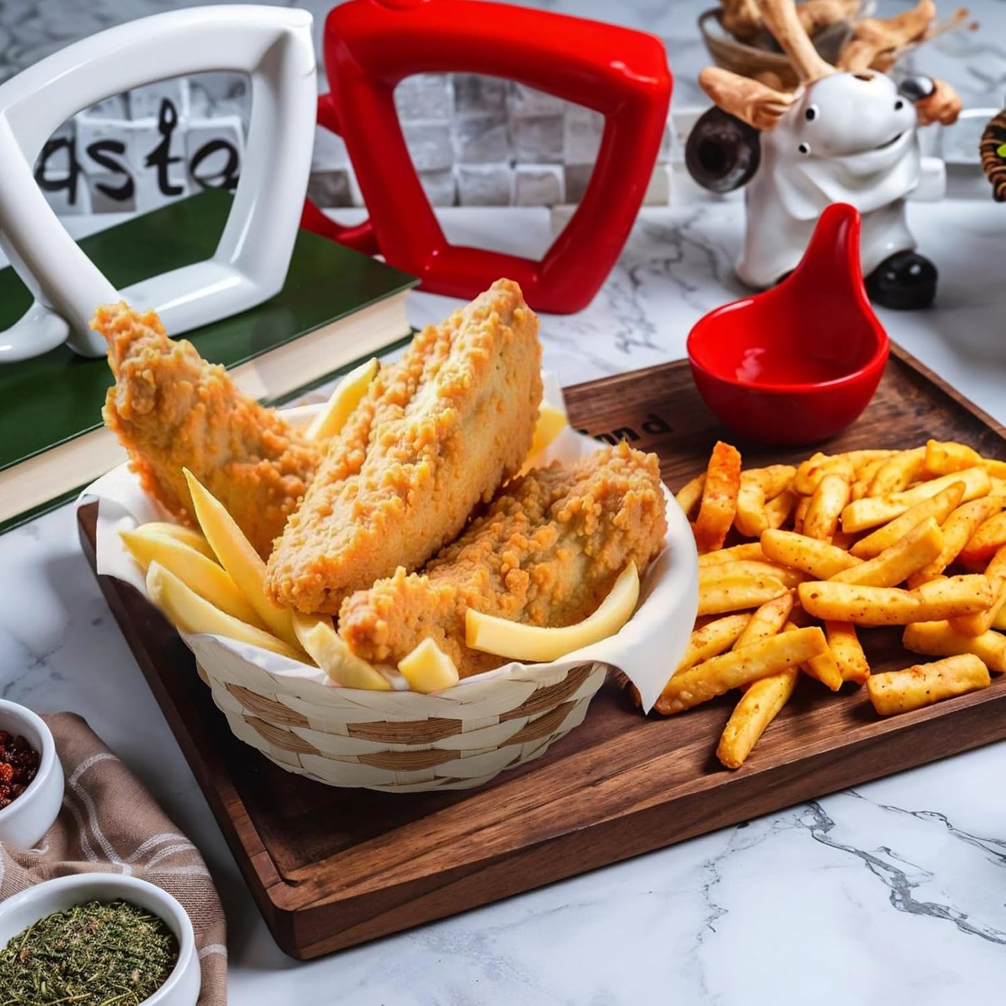 12er Pack Bambus Körbe – Runde Brotkörbe & Obstschalen