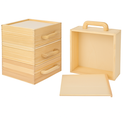 Holzbox aus Kiefernholz – Unbehandelt mit Schiebedeckel