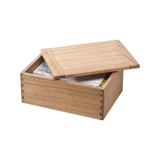 Holz Aufbewahrungsbox mit Deckel – Natur Dekobox